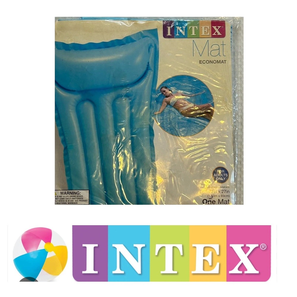 Intex Economat - NEW Sealed - Inflatable Pool Mat 72"x27" For Adults  Float Blue